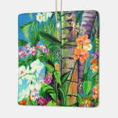 Orchidées tropicales avec ornement en céramique de (Gauche)