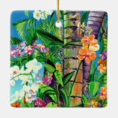 Orchidées tropicales avec ornement en céramique de (Dos)