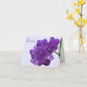 Orchidées violettes Bonne Carte de voeux d'anniver (Fleur jaune)