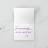 Orchidées violettes Bonne Carte de voeux d'anniver (Intérieur)