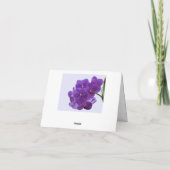 Orchidées violettes Bonne Carte de voeux d'anniver (Dos)