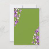 Orchidées violettes, carte RSVP de mariage élégant (Dos)