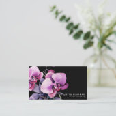 Orchidées violettes classiques Cartes de visite no (Debout devant)