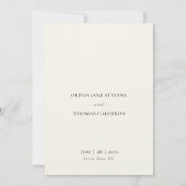 Orchidées Violettes Écru Élégant Mariage Carte Enc (Dos)