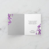 Orchidées violettes, Merci de mariage élégant mode (Intérieur)