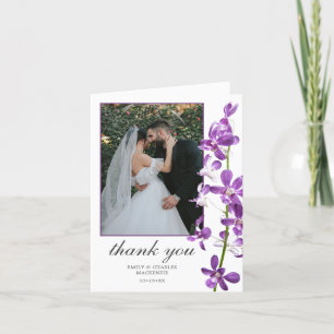 Orchidées violettes, Merci de mariage élégant mode