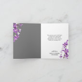 Orchidées violettes, Merci de mariage élégant mode (Intérieur)