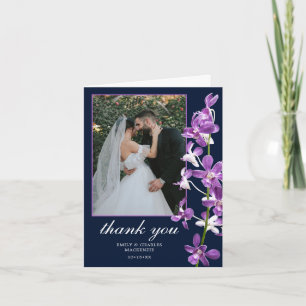 Orchidées violettes, Merci de mariage élégant mode