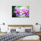 Orchidées violettes toile enveloppée Imprimer (Insitu(Chambre))