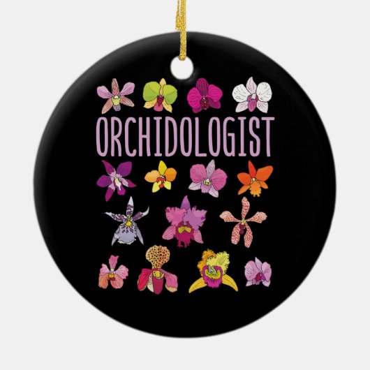 Orchidoloog Orchidee Lover Bloemtuinieren Keramisch Ornament (Achterkant)