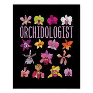 Orchidoloog Orchidee Lover Bloemtuinieren Perfect Poster