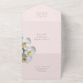 Orchids Bleek Roze haar verjaardag All In One Uitnodiging (Buitenkant)