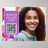 Orchids Custom QR Code Poster Sign (Devant)