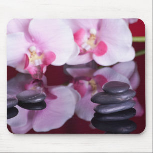 Orchids en Spa Stones Mousepad Muismat