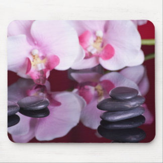Orchids en Spa Stones Mousepad Muismat