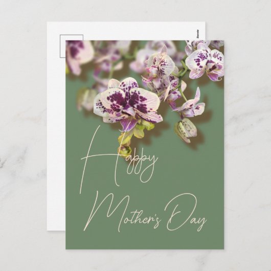 Orchids Floral Happy Moederdag Feestdagenkaart (Voorkant / Achterkant)