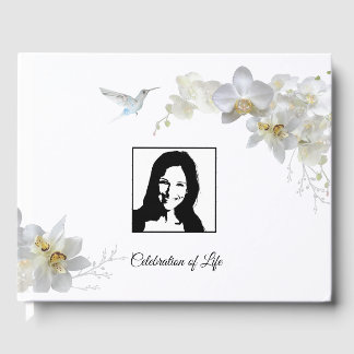 Orchids & Hummingbirds Memorial / Wedding Guest Bo Gastenboek