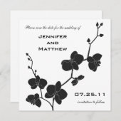 Orchids Save the Date - Black and White (Voorkant / Achterkant)