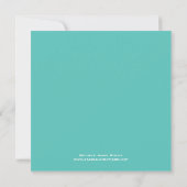 Orchids Save the Date - Turquoise Blue en Black (Achterkant)