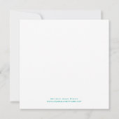 Orchids Save the Date - Turquoise Blue en White (Achterkant)