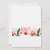 ORCHIDS WEDDING INVITATION | PINK GREEN KAART (Achterkant)