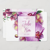 Orchids Wedding Uitnodiging (Voorkant / Achterkant)