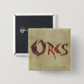 Orcs Vierkante Button 5,1 Cm (Voorkant /achterkant)