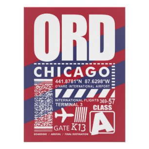 ORD Chicago Airport Perfect Poster