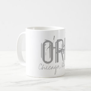 ORD Chicago Airport Typografie Koffiemok