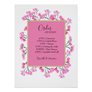 Orde der evenementen Wedding Periwinkle Blue Wildf Perfect Poster