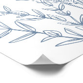 Orde der evenementen Wedding Periwinkle Blue Wildf Poster (Hoek)