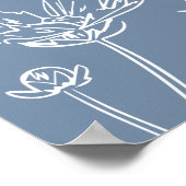 Orde der evenementen Wedding Periwinkle Blue Wildf Poster (Hoek)