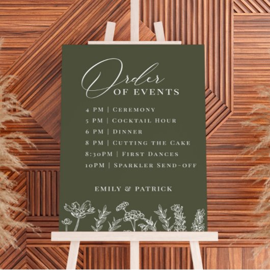 Orde der evenementen Wedding Periwinkle Blue Wildf Poster