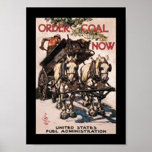 Orde kolen nu Wereldoorlog II Poster
