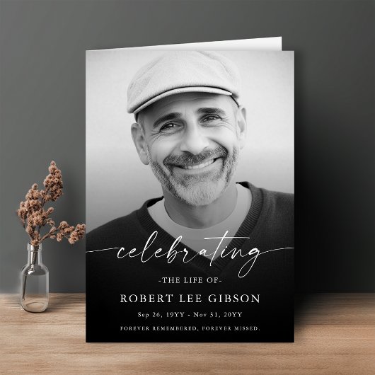 Orde van begrafenisdienst programma