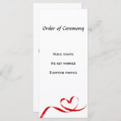 Orde van Ceremonie 4"x 9"Rackcard Programma (Voorkant / Achterkant)
