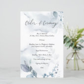 Orde van Ceremonie Wispy Dusty Blue Foliage (Staand voorkant)