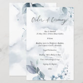 Orde van Ceremonie Wispy Dusty Blue Foliage (Voorkant / Achterkant)