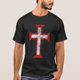 Orde van Christus Kruis-Tempelier-Christelijk-Port T-shirt