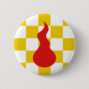 Orde van de Bloeddruppel Knop Ronde Button 5,7 Cm