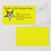 Orde van de oostelijke Star Yellow Visitekaartje (Voorkant / Achterkant)