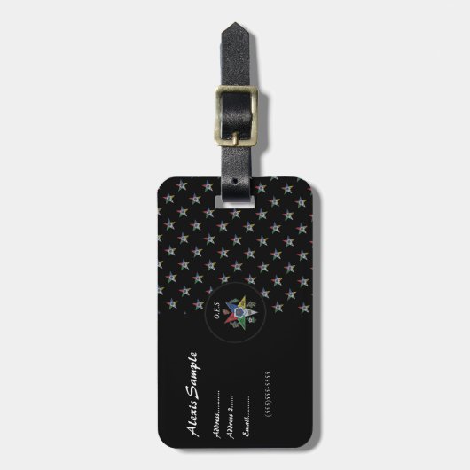 Orde van de oostelijke ster bagagelabel (Voorkant verticaal)