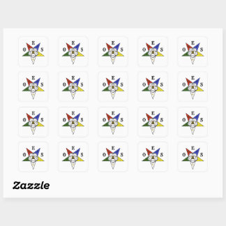 Orde van de Oostelijke Ster embleem van de Orde Vierkante Sticker