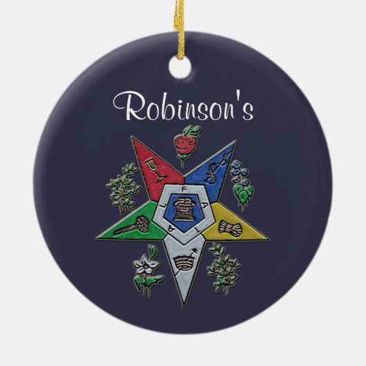 Orde van de oostelijke ster keramisch ornament (Achterkant)