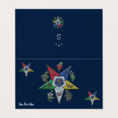 Orde van de oostelijke ster visitekaartjes (Buitenkant ongevouwen)