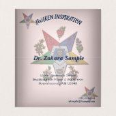 Orde van de oostelijke ster visitekaartjes (Binnenkant ongevouwen)