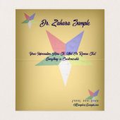 Orde van de Oosterse Ster (Wavy) Visitekaartjes (Binnenkant ongevouwen)