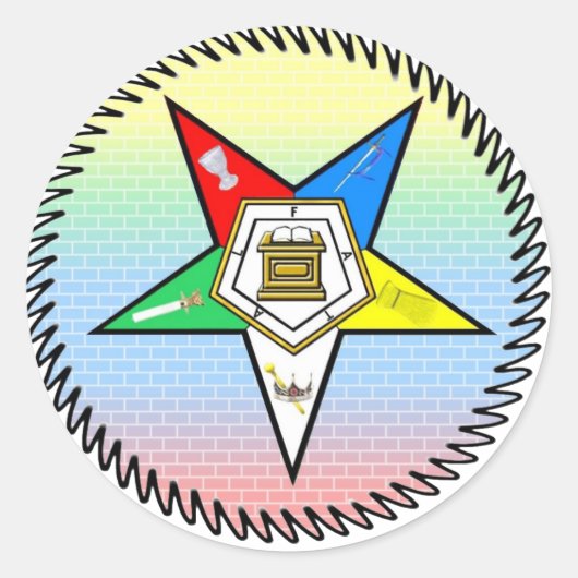 orde van de oostster ronde sticker (Voorkant)