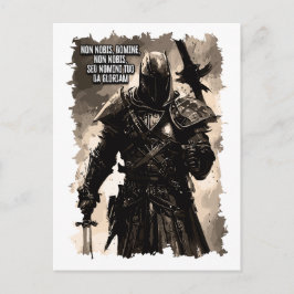 Orde van de Tempeliers MOTTO Vintage Feestdagenkaart