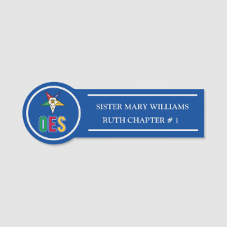 Orde van Eastern Star Naamplaatje